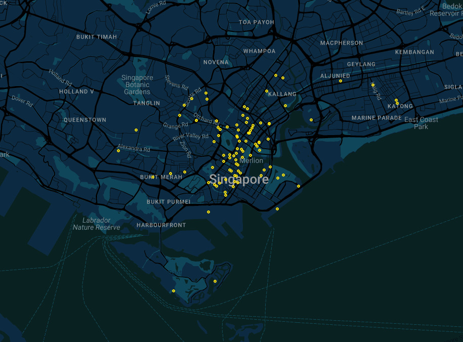 Event cluster map of Singapore