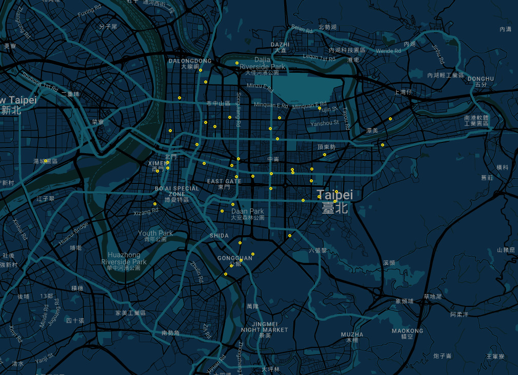 Event cluster map of Taipei
